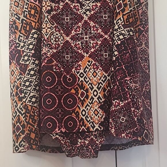 Coldwater Creek One Piece Swim Dress Multicolored Patchwork Print Size 12 - Picture 9 of 14